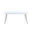 Table basse Patina, finition blanche et chrome