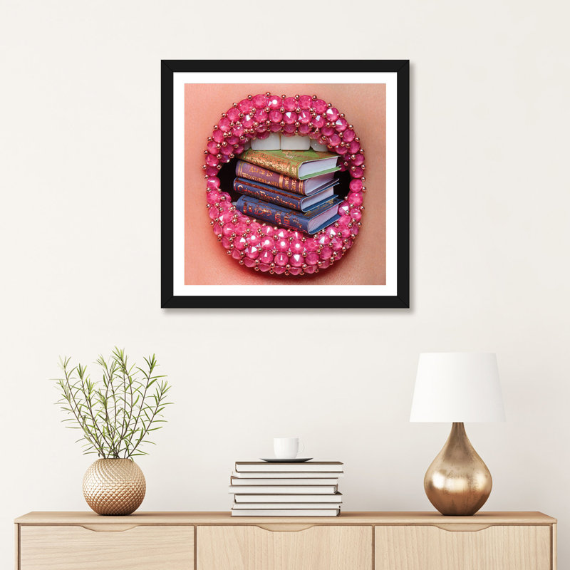 " Treasure " by Vlada Haggerty, 24" H x 24" W x 1" D, Black Paper Framed