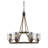 Adley 6 - Light Dimmable Wagon Wheel Chandelier