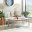 Table basse d'extérieur en bois massif d'acacia Amina