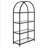 Garrett 62"H 4-Tier Metal Glass Tall Rectangular Bookcase in Blackened Bronze-82187239