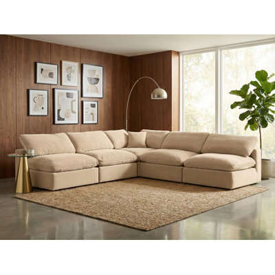 Canapé modulaire réversible en velours Hripsik
