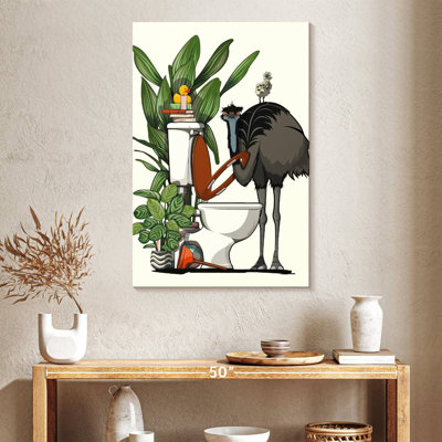 Ketti Emu utilisant la toilette