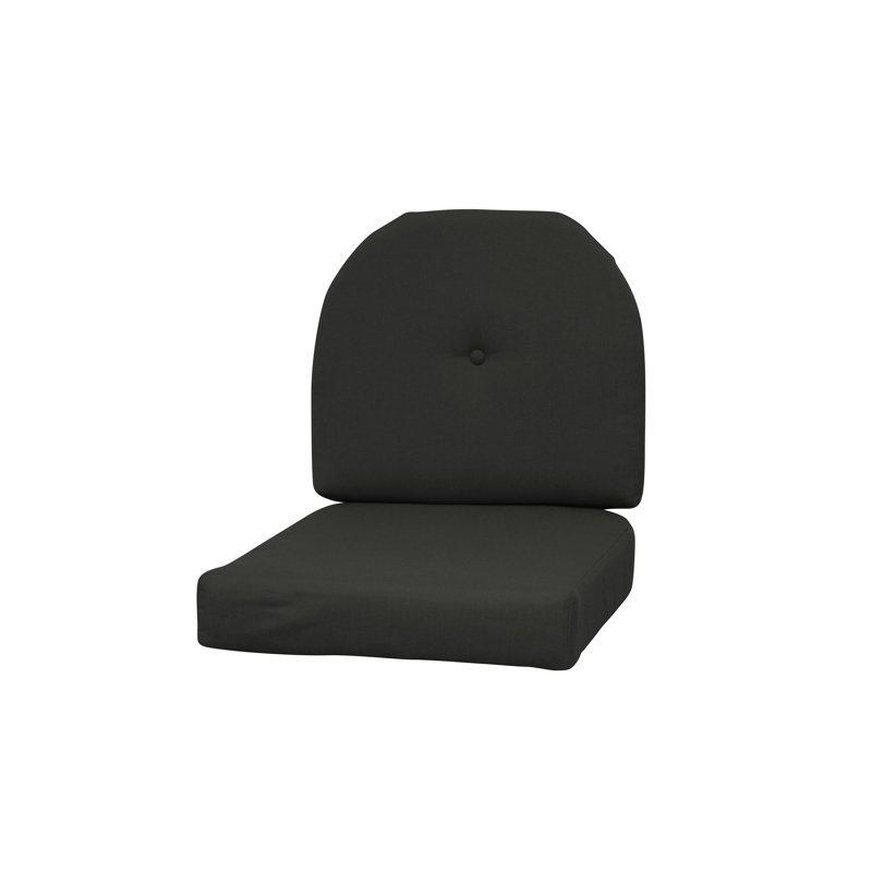 Sunbrella Outdoor Rocking Chair Cushion, Spectrum Carbon Sunbrella® Plainweave