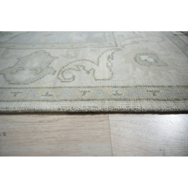 Fallsbrooke Beige Hand Knotted Wool Area Rug