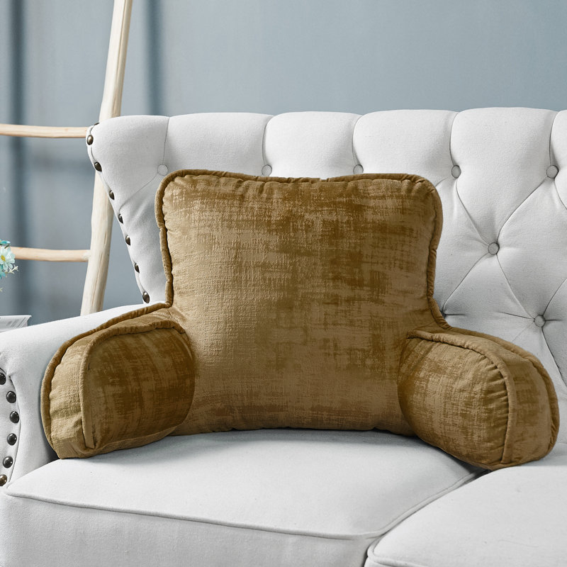 Housse et insert de coussin de lit texturé en velours, Brun tabac