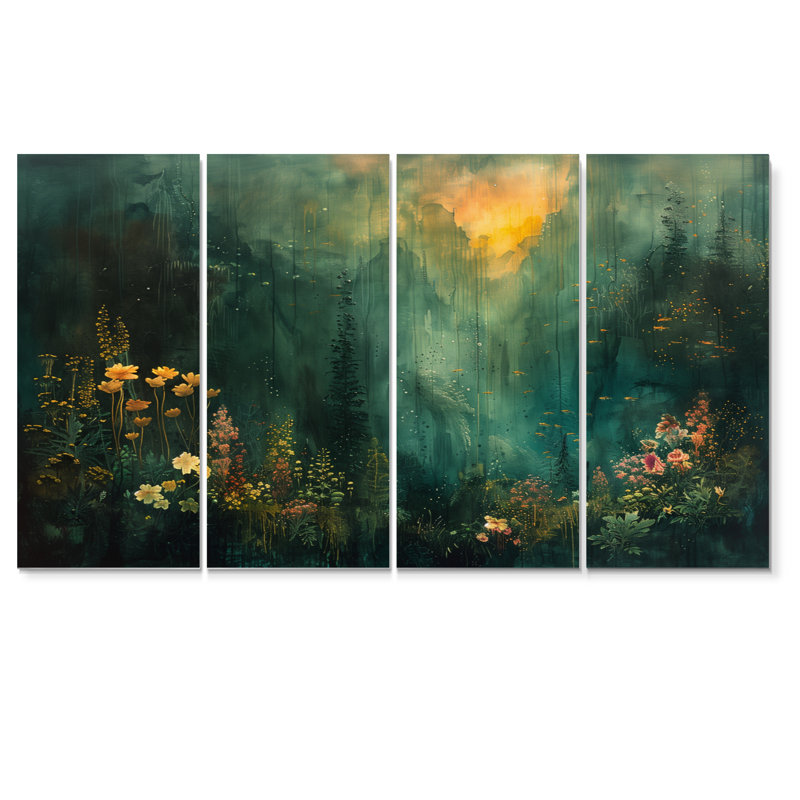 Chumley - ensemble d'art mural sur toile forêt, H 28 po x l 48 po