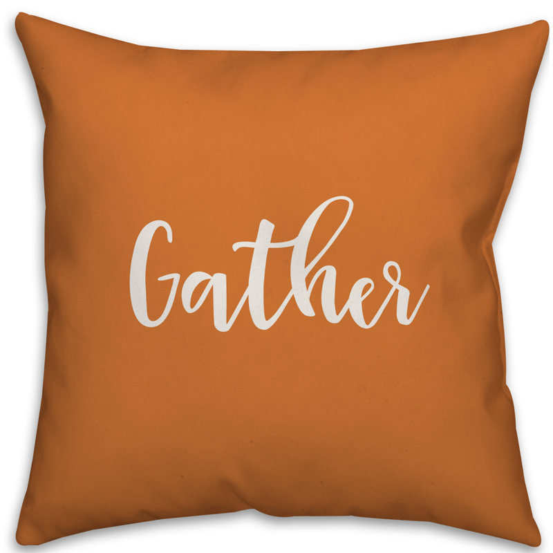 Reversible Throw Pillow, Orange, Throw Pillow