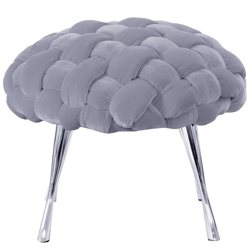 Solid + Manufactured Wood Accent Stool, Grey