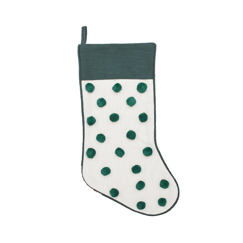 Ruby Dot Stocking, Green