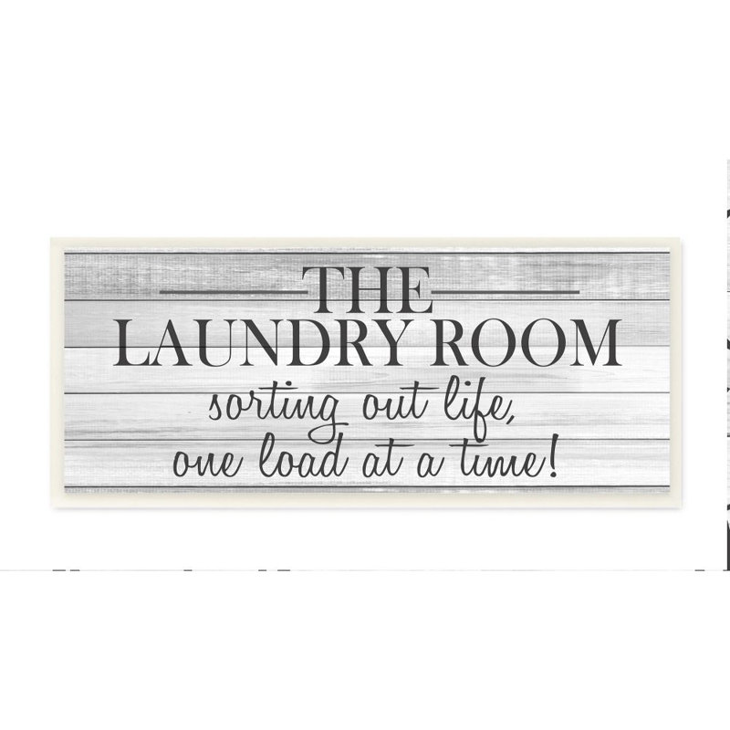 «Laundry Room», impression d'art textuel sur toile, Plaque murale, H 7 po x l 17 po