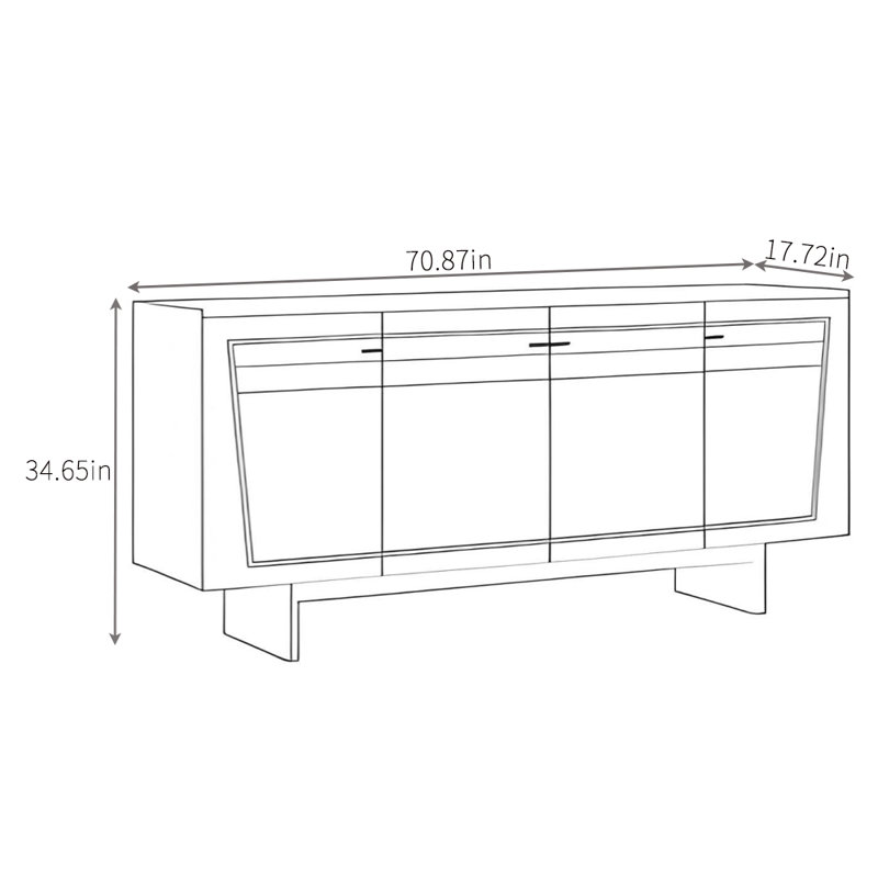 Buffet de rangement Retro, Brun