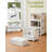 Lockable Storage Bins With Lids - Folding Storage Box With Doors And Wheels, Collapsible Plastic Bins(White)-2128260054-2128260055