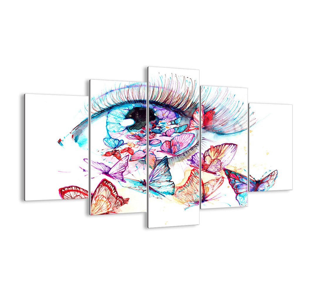 5-tlg. Glasbilder-Set - Grafikdruck „Fairy-Tale Eyes Spell”