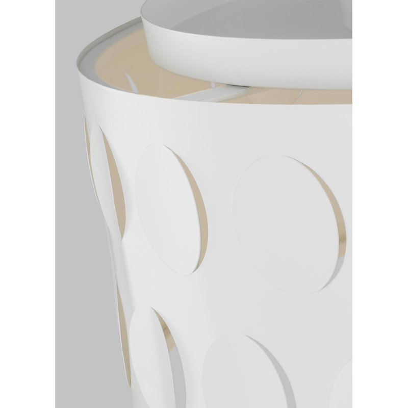 Plafonnier encastré 4 lumières 27,4 po Dottie, Blanc mat