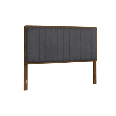 Gurekam - Headboard - Full/Queen - Walnut Finish - Charcoal Upholstery