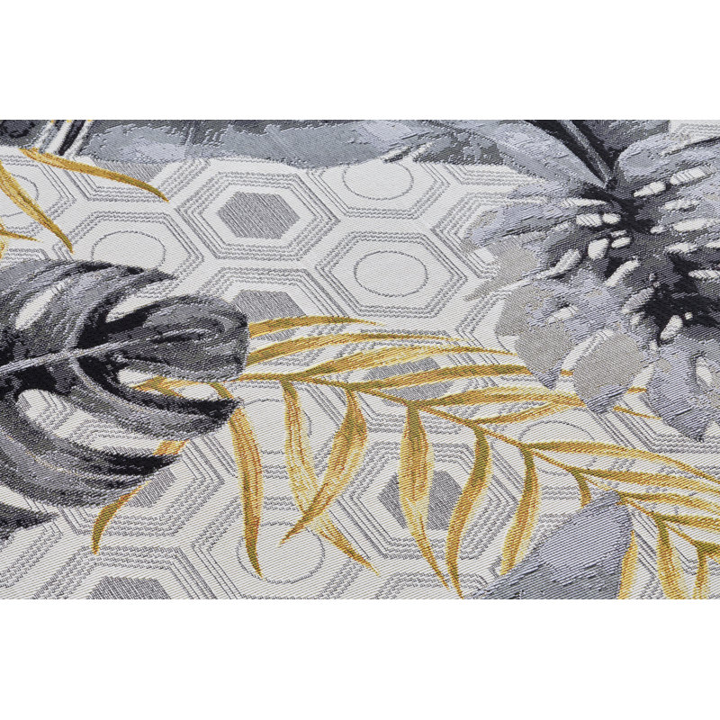 Leaves Grey Indoor/Outdoor Rug, Rectangle 120 x 180cm