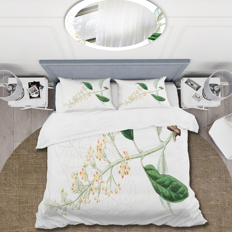 Vintage Plant Life XXVII - Ensemble de housse de couette traditionnel - Microfibre de polyester