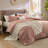 Bedsure Cotton Comforter with Throw Waffle Blanket and Decorative Pillow,Bedding Comforter Sets-110189444-110189448