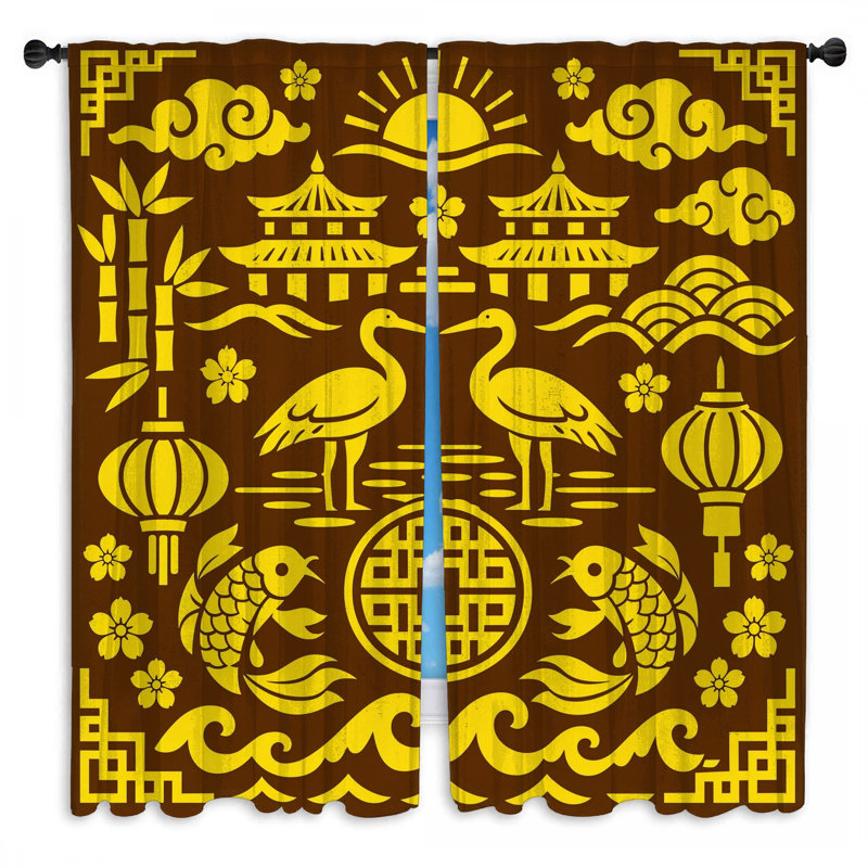 Rideaux obscurcissant et obscurcissant Asian, 40in x 82in - 2 panels, Obscurcissement de chambre