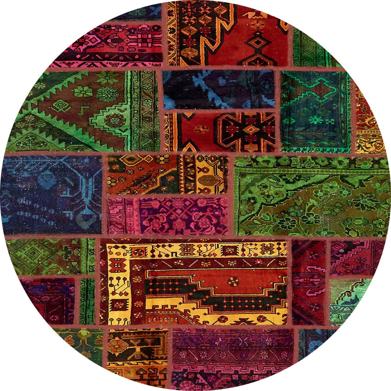 Tapis abstrait moderne 5651, Rond 3 pi