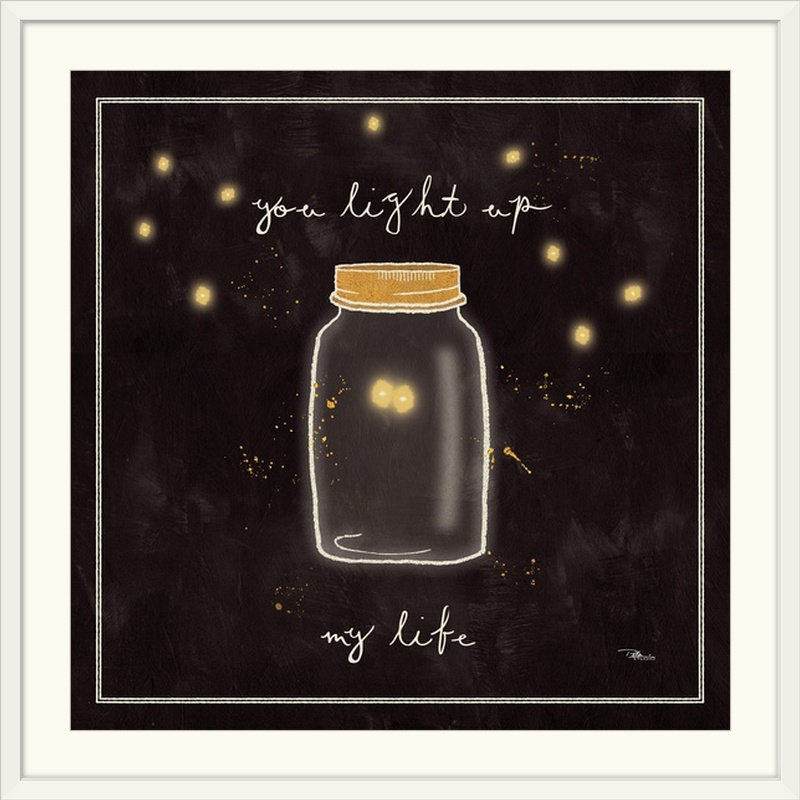 «i painting print Firefly Glow, Cadre blanc, H 24 po x l 24 po x P 1 po