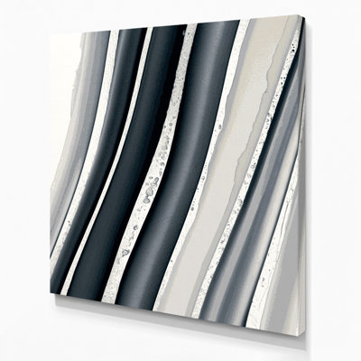 DiagonalStripes, art mural sur toile brune