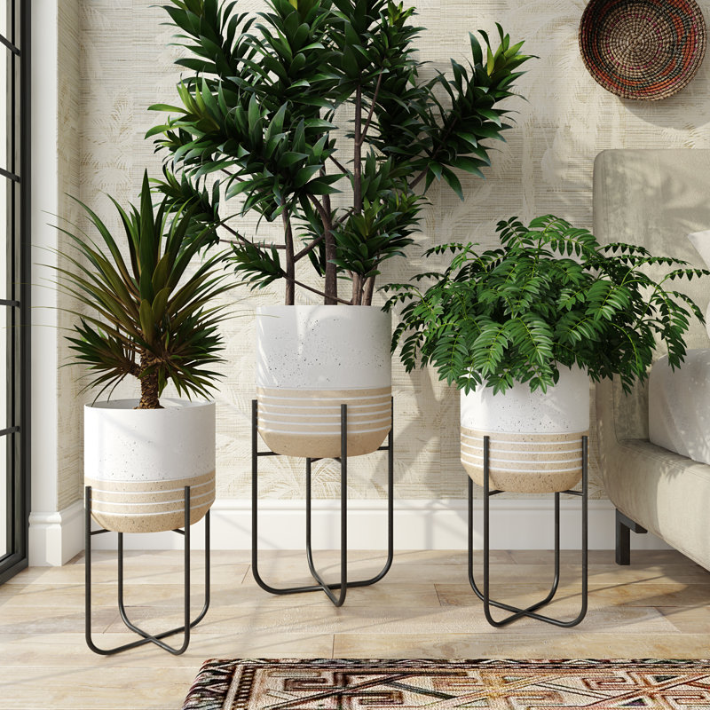 Ensemble de pot de fleurs d'intérieur moderne Bodhi