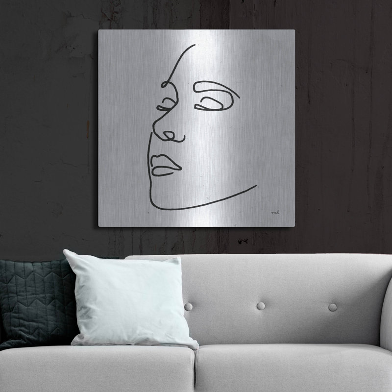 Art mural luxueux «Island Breeze 2 BW» par Moira Hershey, H 36 po x l 36 po