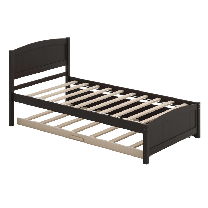 Lit plateforme avec lit gigogne, Espresso