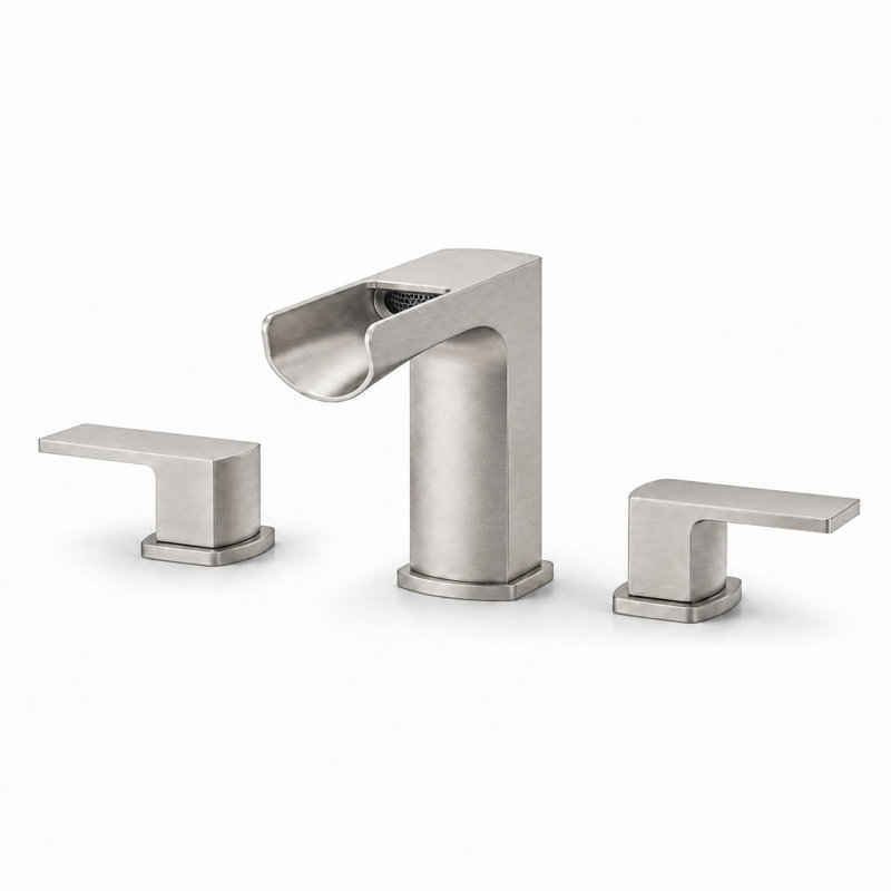 Waterfall 8 In. Widespread Double-Handle Bathroom Faucet