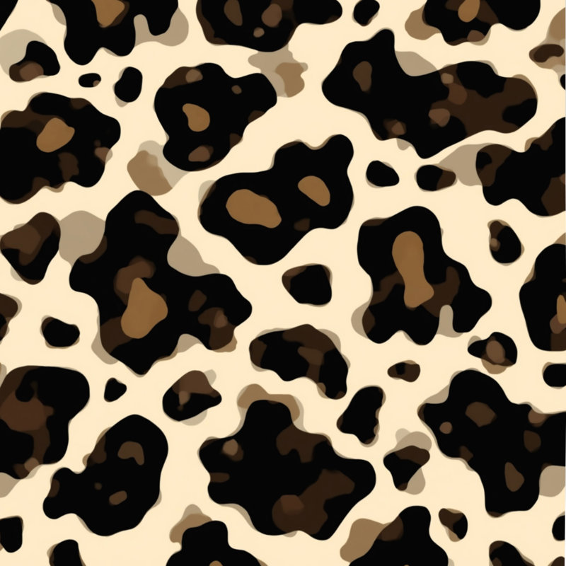 Édredon à motif léopard, Simple extra long, Dark Brown Black