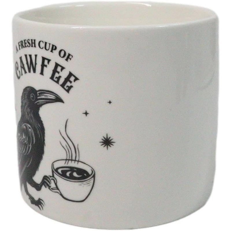 Blanc Wicca Magic une tasse de porcelaine Corbeau Corbeau 16 oz