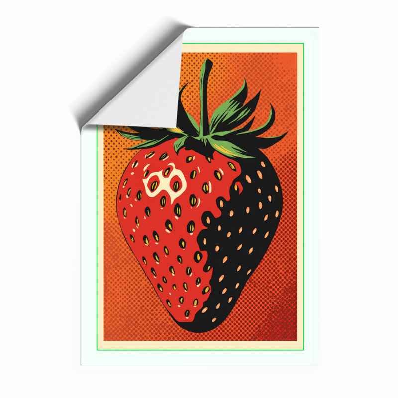 Strawberry Bold Geometric - Print, Unframed, A2 - 59.4 x 42.0 cm