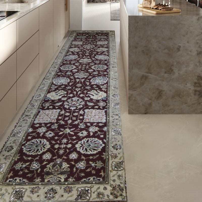 Hand-Knotted High-Quality Red and Ivory Area Rug