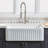 Fireclay 36" L X 20" W Farmhouse Kitchen Sink With Grid And Strainer