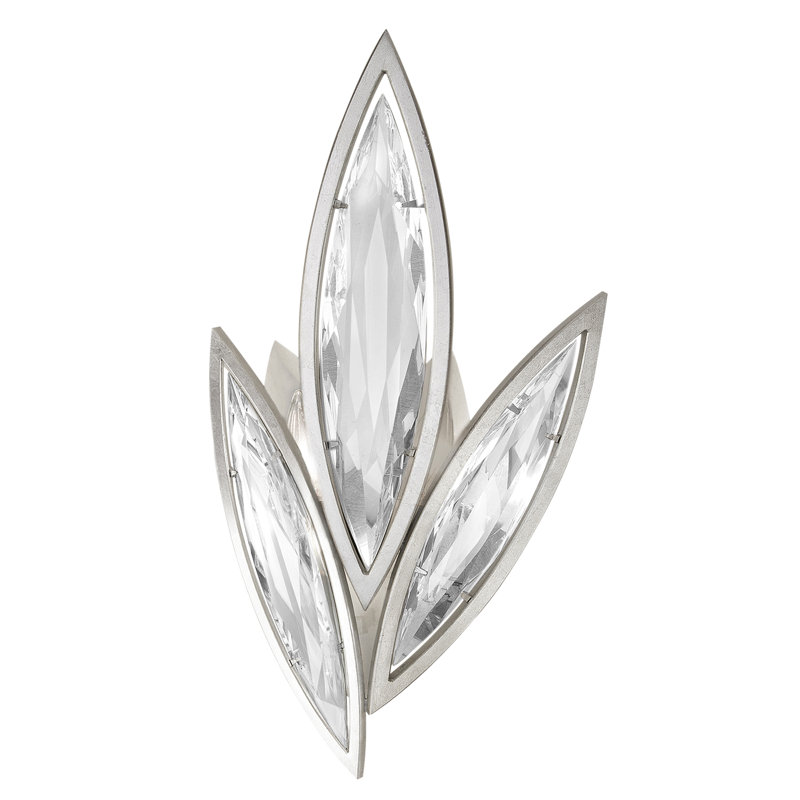 Applique murale encastrée 21 po Marquise, Argent platiné