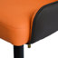 2 chaises de salle à manger modernes - rembourrées en éponge PU. Pieds en bois massif. Dossier en forme de losange. Revêtement orange + brun foncé. Confortable, facile à nettoyer. Revêtement en similicuir de 280 lb, poids 2