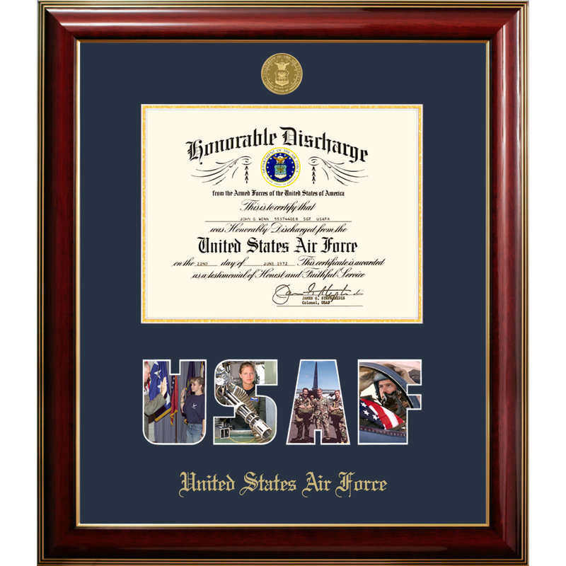 Air Force Discharge Classic Picture Frame, 8.5" x 11"