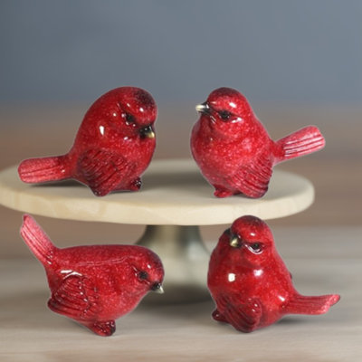 4-PC Set 5.25"H Bird Figurine