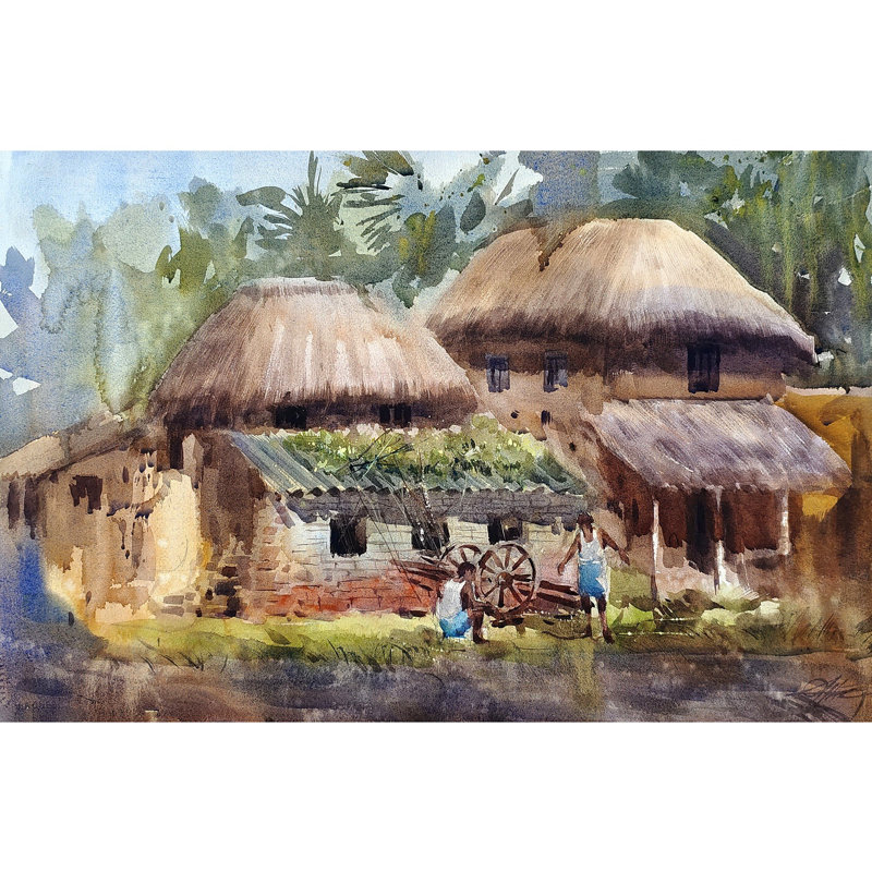 La culture brute | Aquarelle sur papier | Peinture pour décoration murale