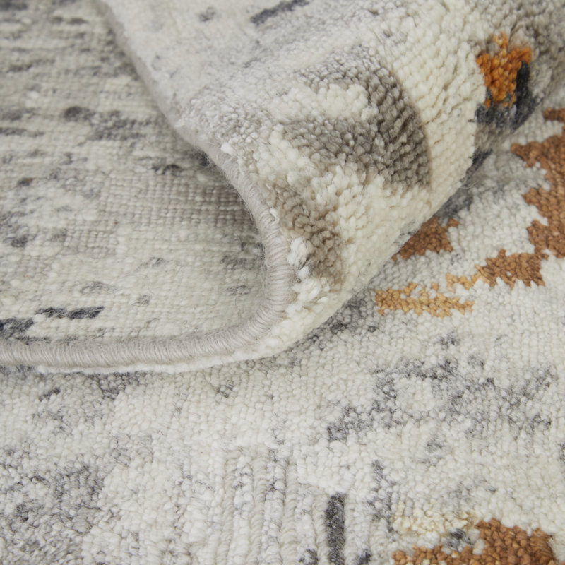 Tapis gris à motif abstrait moderne Taycen, Rectangle 5 pi 6 po x 8 pi 6 po
