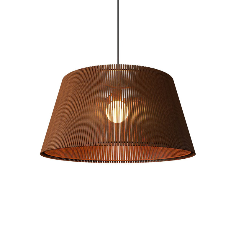 Living Hinges 1 - Light Pendant, 8.86" H x 17.72" W x 17.72" D, Imbuia