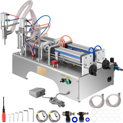 Pneumatic Liquid Filling Machine 50-500ml, Liquid Filler Machine Double