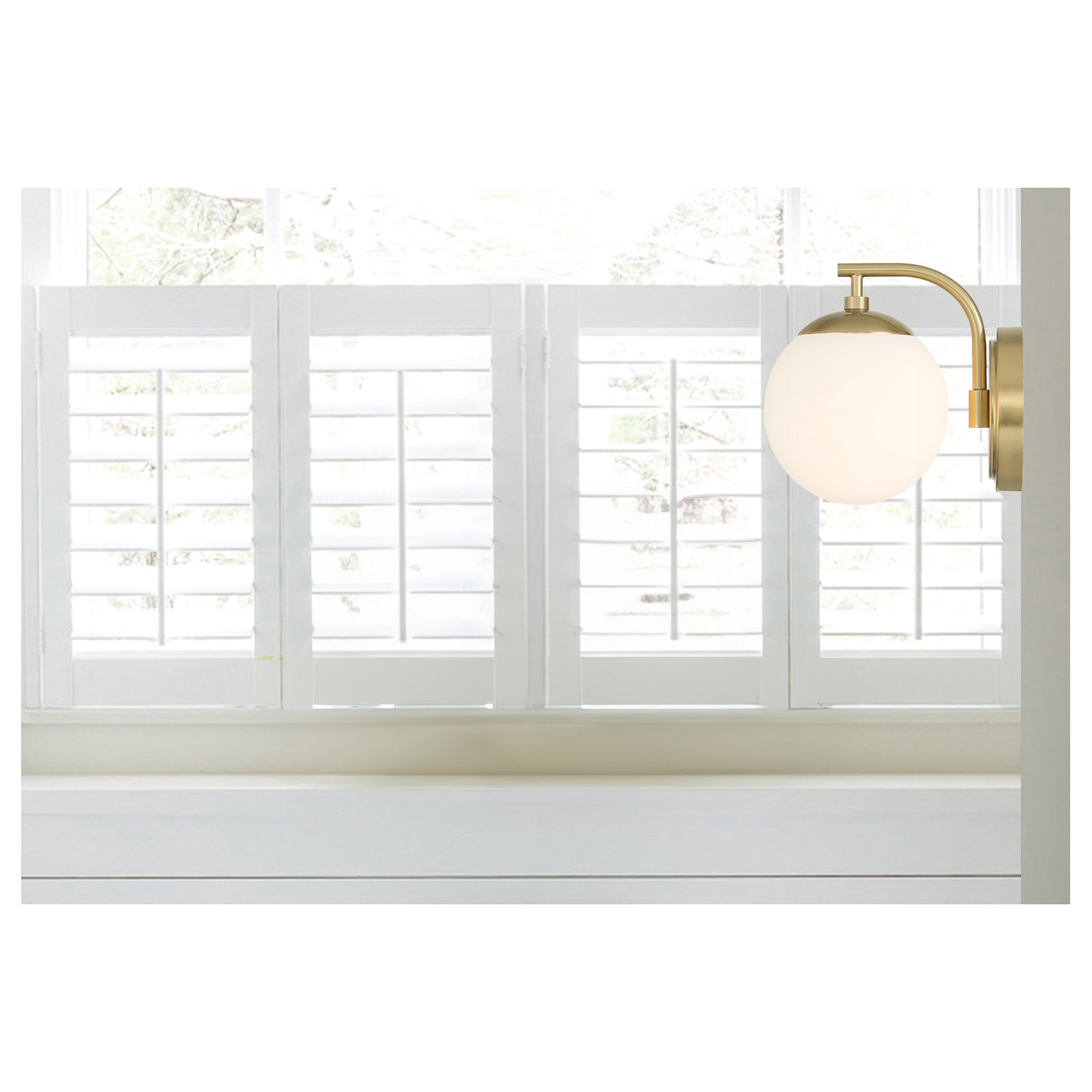 Mystic Single Frosted Dimmable Vanity Light