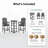 3-Piece Gray HDPE Round Pub Table With 2 Bar Stool