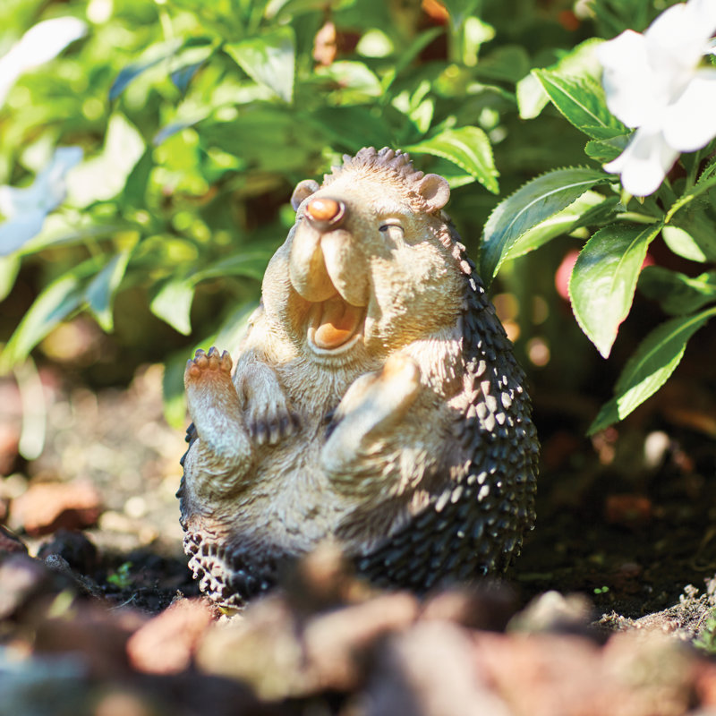 Roly-Poly Laughing Hedgehog Statue