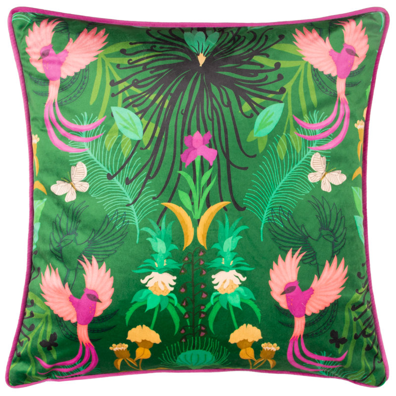 Maximalist Floral Square Throw Pillow Cover