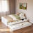 Platform Bed With Trundle, 2 Drawers And Power Strip-1224868505-1224868502
