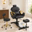 Fauteuil de pédicure avec bain de pieds massant, fauteuil de spa pivotant à 360° - Noir-135791485